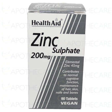 Picture of Zinc Sulphate 200mg Tab 90x1s