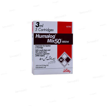 Picture of Humalog Mix 50 100iu/ml Cartridges 3mlx5