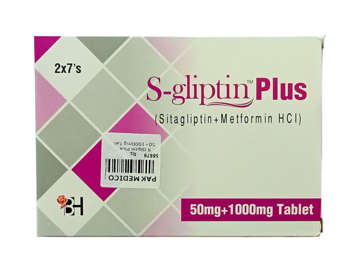 Picture of S Gliptin Plus 50+1000mg Tab 14x1s