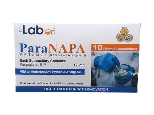 Picture of Labon Para Napa Supp 125mg 10x1