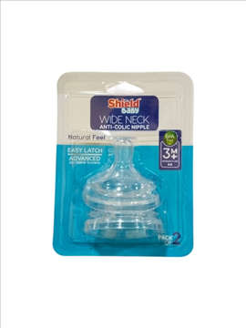 Picture of Shield Wide Neck Nipple Anti Colic 3M+